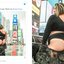 Lady Chokey de fio-dental no Times Square - Reprodução/Twitter@ThePerezHilton