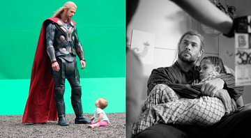 Chris Hemsworth mostrou a filha, India, nos bastidores de Thor - Foto: Reprodução/ Instagram@chrishemsworth
