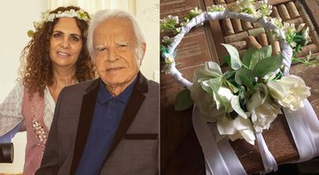 Cid Moreira e Fátima Sampaio renovaram os votos nos 20 anos de casamento - Foto: Reprodução/ Instagram@ocidmoreira