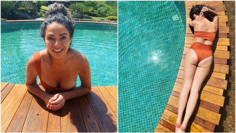 Claudia Ohana apareceu à beira da piscina e encantou seguidores - Foto: Reprodução / Instagram