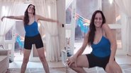 Claudia Mauro dançou música de Ludmilla na sala de casa
