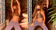 Claudia dançou em um espaço improvisado com o bailarino Heron Leal - Reprodução/Instagram