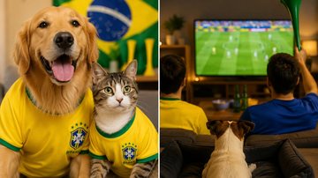 Pets também estão no clima da Copa do Mundo, que começa nesta quinta-feira, 11 de junho - Foto: Divulgação
