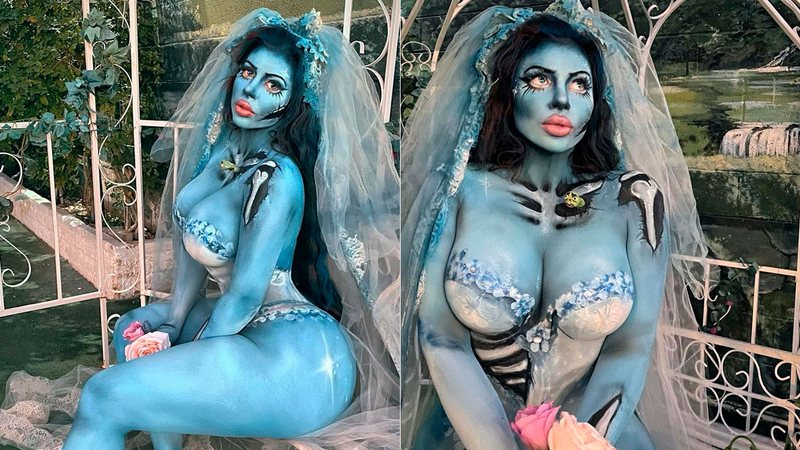 Amanda Nicole fez cosplay de A Noiva Cadáver e recebeu 200 mil curtidas - Foto: Reprodução/ Instagram@the_amanda_nicole