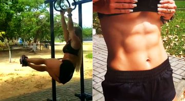 Cristianne Menezes, mulher de Kadu Moliterno, exibiu o corpo sarado após exercício - Foto: Reprodução/ Instagram