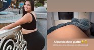 Dadá Favatto mostrou barriga “deformada” por causa da posição da bebê na barriga - Foto: Reprodução/ Instagram@dadafavatto