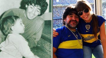 Dalma Maradona e o pai, Diego Maradona - Reprodução/Instagram