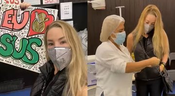Danielle Winits recebe segunda dose de vacina contra covid-19 no Rio de Janeiro - Foto: Reprodução / Instagram @lawinits