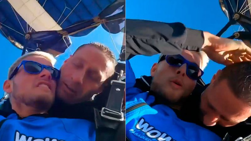 Daniel Lenhardt foi trollado ao pular de paraquedas pela 1ª vez - Foto: Reprodução/ Instagram@daniellenhardt