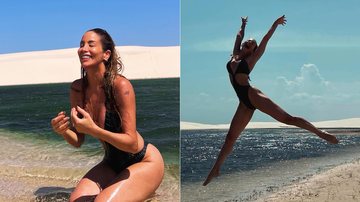 Danielle Winits recebeu elogios ao posar nos Lençóis Maranhenses