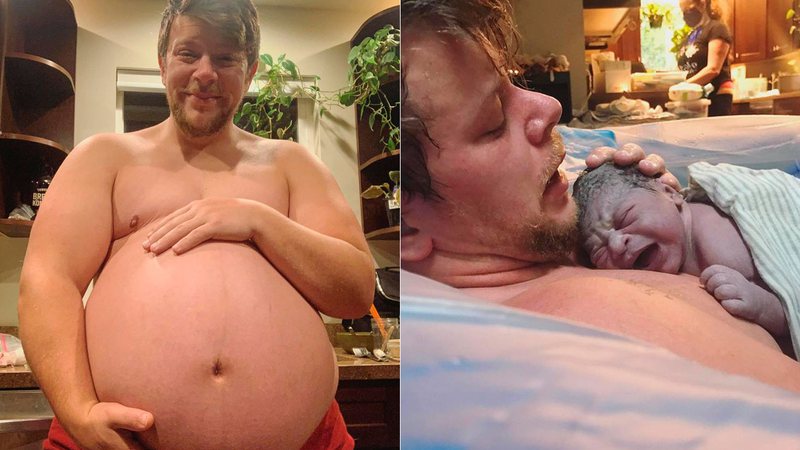 É amor de outro mundo', diz pai trans após dar à luz a primeira