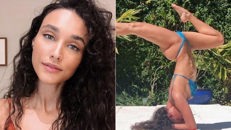 Débora Nascimento causou burburinho ao mostrar equilíbrio durante a ioga - Foto: Reprodução/ Instagram
