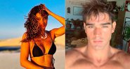 Débora Nascimento e Marlon Teixeira postaram mesma foto na web - Foto: Reprodução/ Instagram@debranascimento e Instagram@marlontx