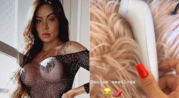 Denise Dias exibiu brinquedo erótico na web: “Mulherada... fica a dica nessa quarentena” - Foto: Reprodução/ Instagram