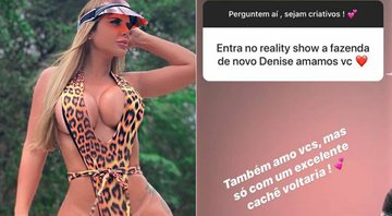 Denise Rocha contou que toparia voltar ao reality A Fazenda - Foto: Reprodução/ Instagram