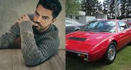 Dominic Cooper e a Ferrari - Reprodução/Instagram@dominiccoop, Wikipedia