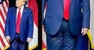 Internautas questionaram se Trump estava usando as calças de maneira errada - Reprodução/Twitter