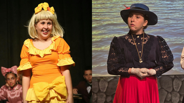 Duda Raposo em destaque na “Escolinhazinha do Professor Raimundo” e no musical “A Menina e o Vento” - Fotos: Divulgação