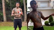Éder Militão ensinou a esposa, Tainá Militão, a soltar pipa