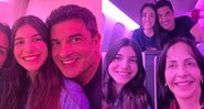 Edu Guedes publicou fotos com a namorada, a filha e a mãe dentro de avião - Foto: Reprodução / Instagram