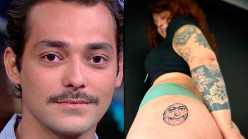 Mariana Romero tatuou rosto de Eduardo Sterblitch no bumbum sem o conhecer - Foto: Reprodução/ Instagram@aly.aza.ink