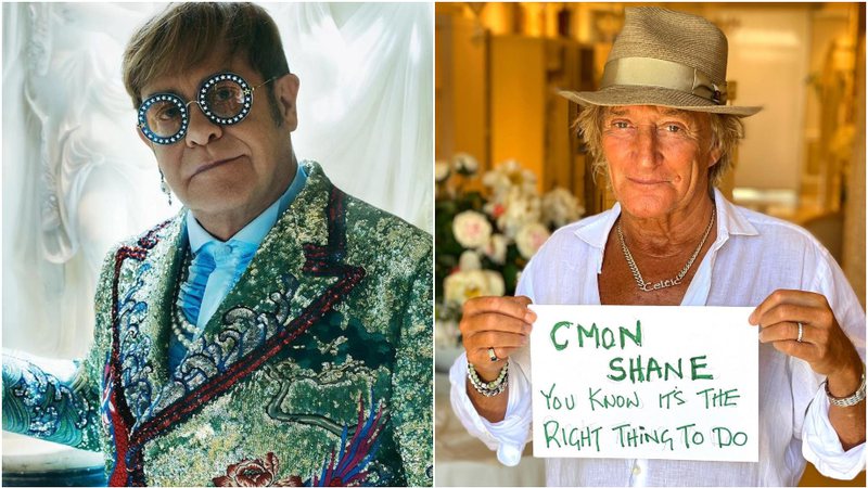 Elton John e Rod Stewart: relação conturbada já foi resolvida - Foto: Reprodução / Instagram@sirrodstewart e @eltonjohn