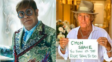 Elton John e Rod Stewart: relação conturbada já foi resolvida - Foto: Reprodução / Instagram@sirrodstewart e @eltonjohn