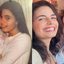 Emanuelle Araújo com filha, Bruna, na adolescência e em foto atual
