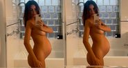 Emily Ratajkowski exibiu o barrigão de gravidez em foto nua - Foto: Reprodução/ Instagram@emrata