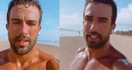 Erasmo aproveitou para se exercitar na praia e desabafou em seu Instagram - Reprodução/Instagram