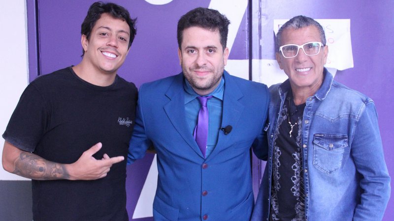 Maurício Meirelles recebe Eri Johnson e Renato Albani - Foto: Reprodução / RedeTV!