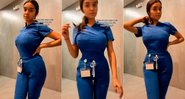 Erika Diaz foi criticada pela maneira como usa seu uniforme - Foto: Reprodução/ TikTok@_erikamdiaz