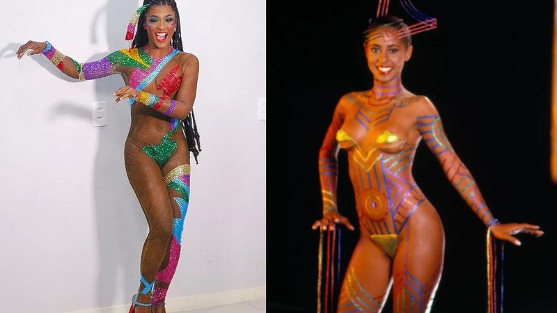 Atriz vestiu fantasia do Pantera, inspirada no Carnaval de 1994 - Foto: Reprodução / Instagram @erikajanuza