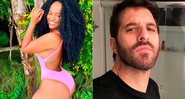 Juh Campos, finalista do Miss Bumbum, e Rafinha Bastos, um dos jurados do concurso - Foto: Reprodução/ Instagram@eujuhcampos e @rafinhabastos