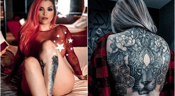 A ex-BBB Clara Aguilar impressionou com a tatuagem que fez nas costas - Foto: Reprodução / Instagram@clara