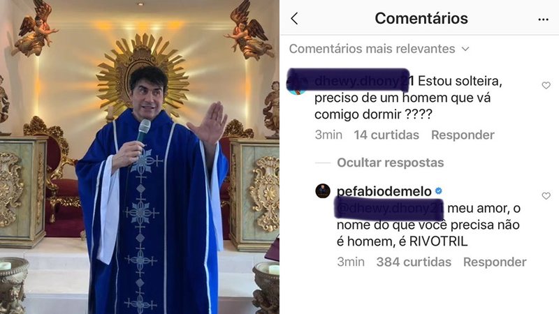 Padre Fábio de Melo recomendou Rivotril à seguidora que foi procurar homem em seu perfil - Foto: Reprodução/ Instagram