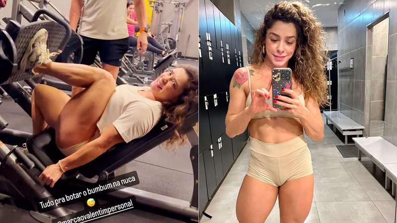 Fabíola Andrade mostrou treino para ficar com “bumbum na nuca” - Foto: Reprodução/ Instagram@afabioladeandrade