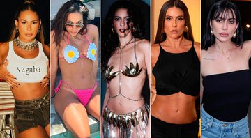 Valesca, Anitta, Marina Sena, Deborah Secco e Cleo já falaram sobre sexo anal - Foto: Reprodução/ Instagram@fbvasconcellos/ @anitta/ @amarinasena/ @dedesecco e @cleo