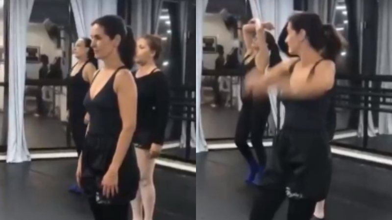 Fátima Bernardes aparece em aula de dança no vídeo postado no Instagram - Foto: Reprodução / Instagram