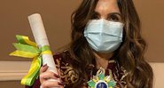 Apresentadora ainda revelou que seu patrono é a Hebe Camargo - Reprodução / Instagram @fatimabernardes