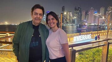 Faustão e Luciana Cardoso em Dubai, em foto recente - Foto: Reprodução / Instagram