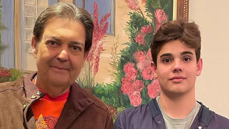 Faustão e seu filho caçula, Rodrigo Silva - Foto: Reprodução / Instagram
