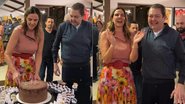 Faustão apareceu feliz e sorridente no aniversário de Luciana Cardoso