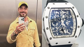 Felipe Titto falou sobre sua coleção de relógios de grife - Foto: Reprodução/ Instagram@felipetitto e Reprodução