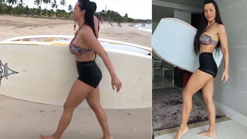 Fernanda D’avila postou antes e depois de eliminar quase 8 quilos - Foto: Reprodução/ Instagram