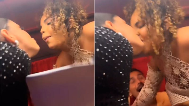 Fernanda e Pitel se beijaram após a final do BBB 24 - Foto: Reprodução/ @yasminbrunet