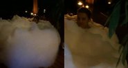 Os dois compartilharam a diversão na banheira nas redes sociais - Foto: Reprodução / Instagram @fernando