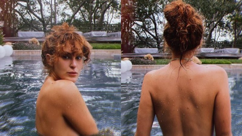 Rumer Willis fazendo topless em piscina - Foto: Reprodução / Instagram @rumerwillis