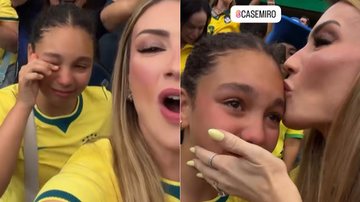 Esposa de Casemiro mostrou a emoção da filha após gol do jogador
