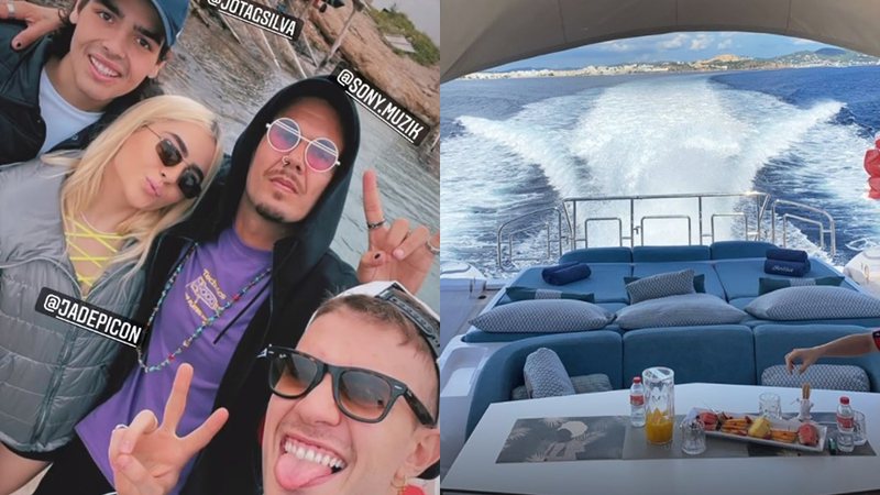 Filho de Faustão passeia em Ibiza na companhia de Jade Picon e Leo Picon - Foto: Reprodução / Instagram @leopicon @jotagsilva